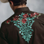 Roper Mens Brown Embroidered Long Sleeve Snap Western Shirt