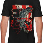 Savae S Vintage Godzilla T Shirt Black Minaze