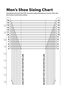 Printable Shoe Size Chart Mens Us - Size-Chart.net