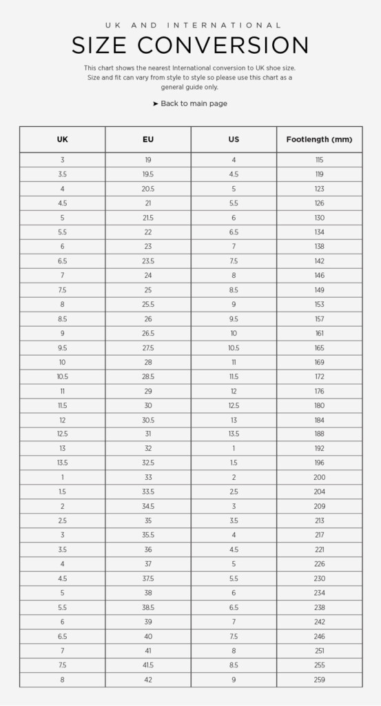 Shoe Size Conversion Euro To Us GuardianPro