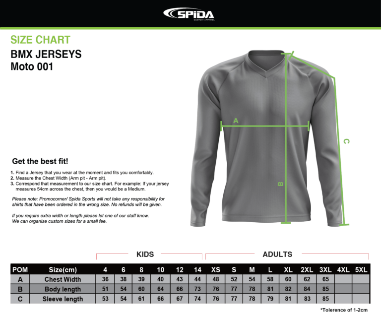 James Mens Size Chart