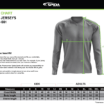 SIZE CHARTS Spida Custom Apparel