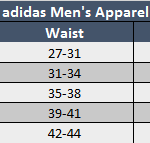 Sizing Chart Soccer Village