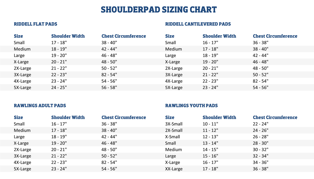 Sizing Charts American Football Equipment Baseball Softball