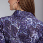 Stetson Women s Purple Paisley Long Sleeve Snap Western Shirt