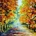 SUNNY MORNING PALETTE KNIFE Oil Painting On Canvas By Leonid Afremov