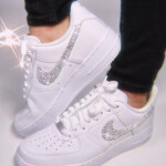 Swarovski Crystal Embellished Nike Air Force 1 Shoes Rhinestone Shoes