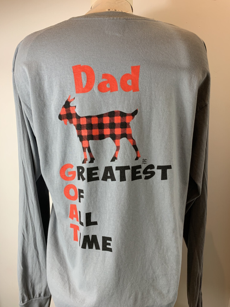 T SHIRT MEN S GREATEST GOAT LS COMFORT COLOR GRANITE Accessories On 