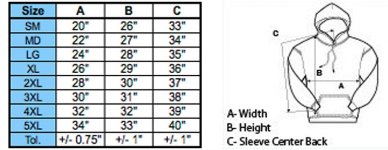 Tshirt USA Europe Size Chart