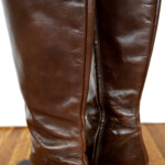 Vintage 1980 s Women s Eddie Bauer TALL Brown Leather Western HiPPiE