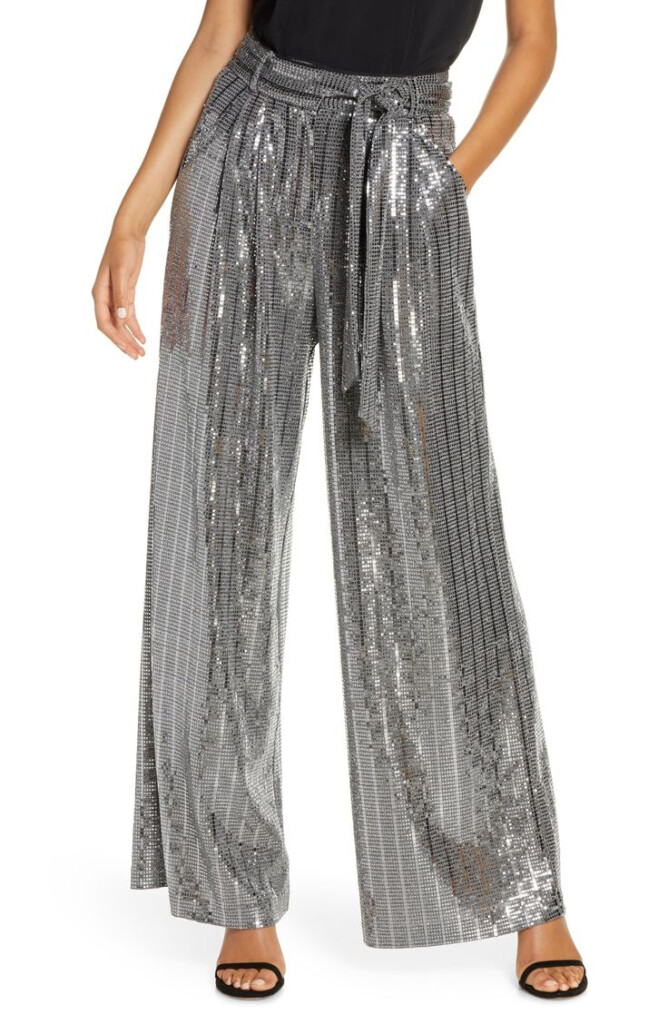 Wide Leg Sequin Pants Fashion Clothes Women Sequin Pants Sequin 