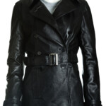 Women s Black Leather Trench Coat Leather Shop