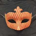 Women s Orange Glitter Masquerade Mask Venetian Mask Italian