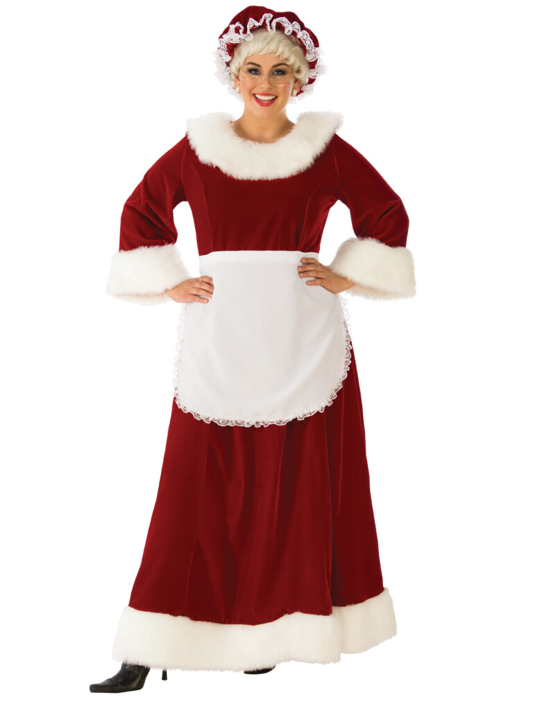 Womens Curvy Premium Traditional Mrs Claus Costume SpicyLegs