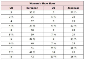 Conversion Chart For European Shoe Sizes - Size-Chart.net